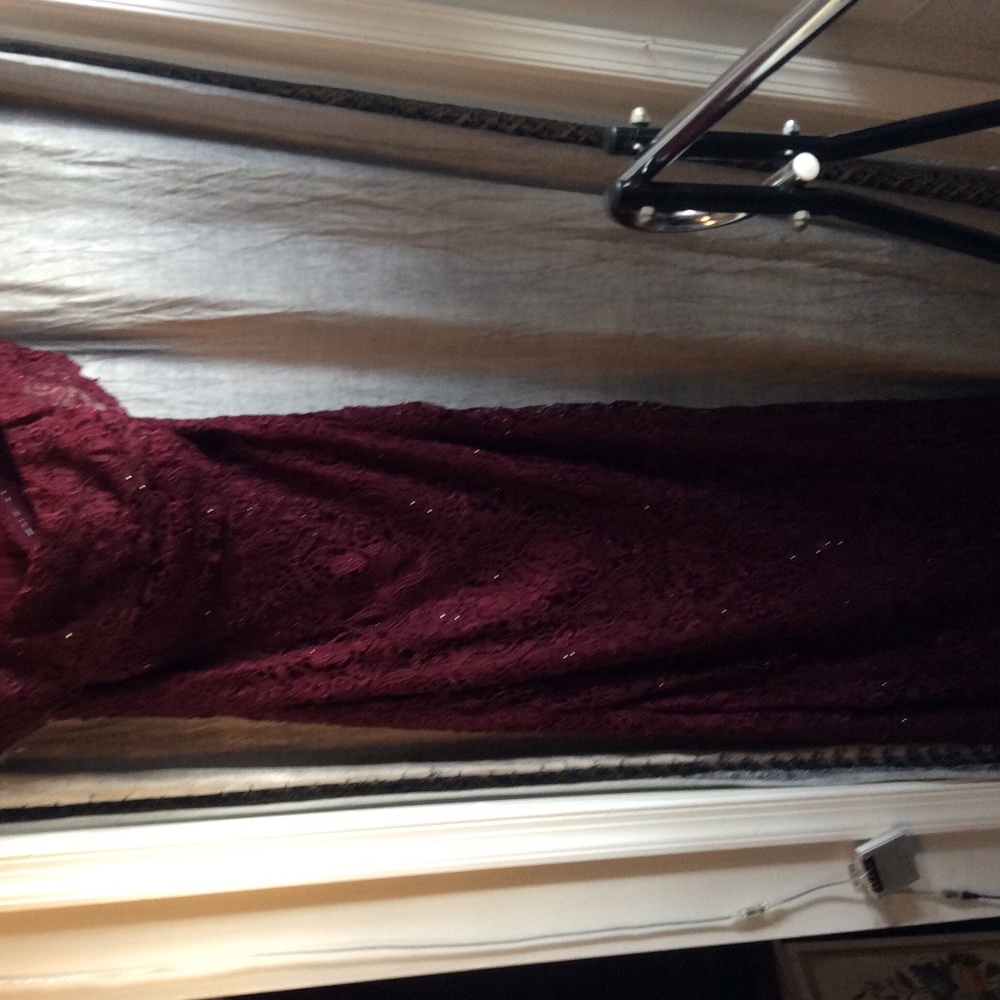 Mother of bride/groom lace wine dress, size 16